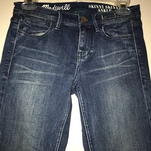 Madewell skinny skinny ankle zip jeans size 24